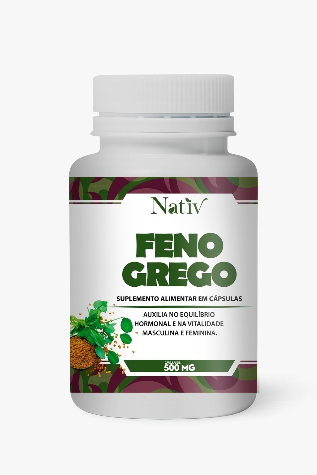 Feno Grego - Nativ - 500mg - 60 Cápsulas