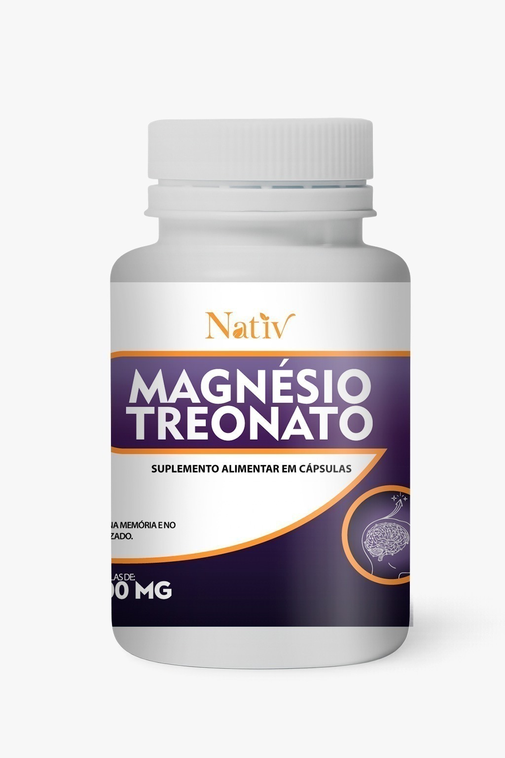 Magnésio Treonato - Nativ - 500mg - 60 Cápsulas