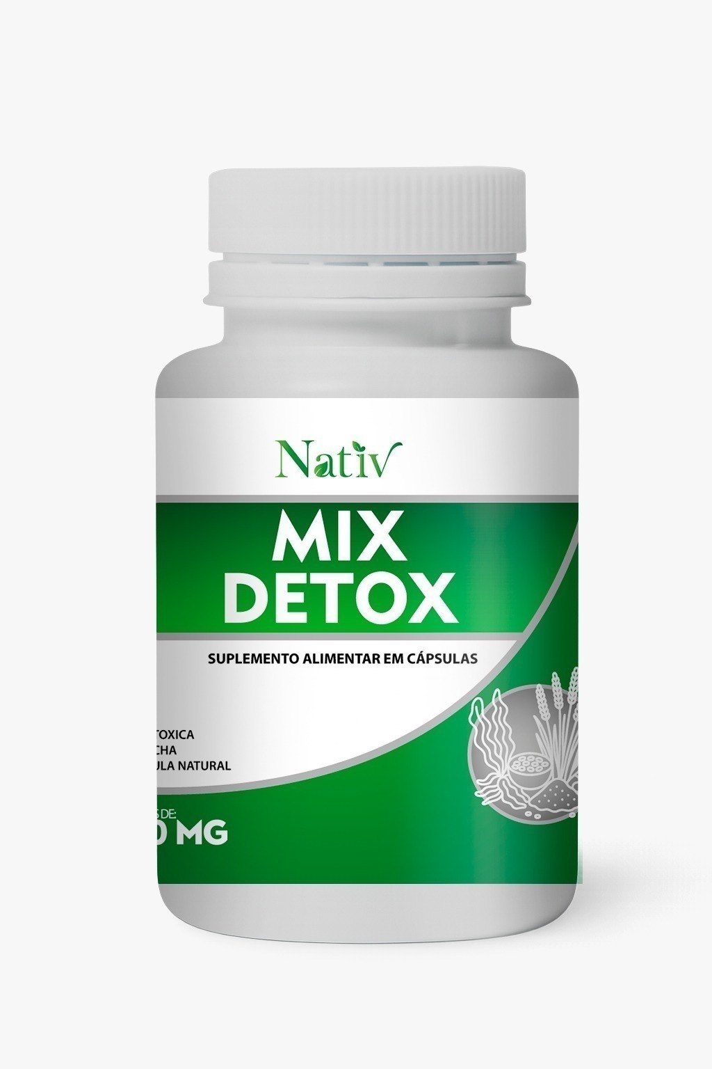 Mix Detox - Nativ - 500mg - 120 Cápsulas