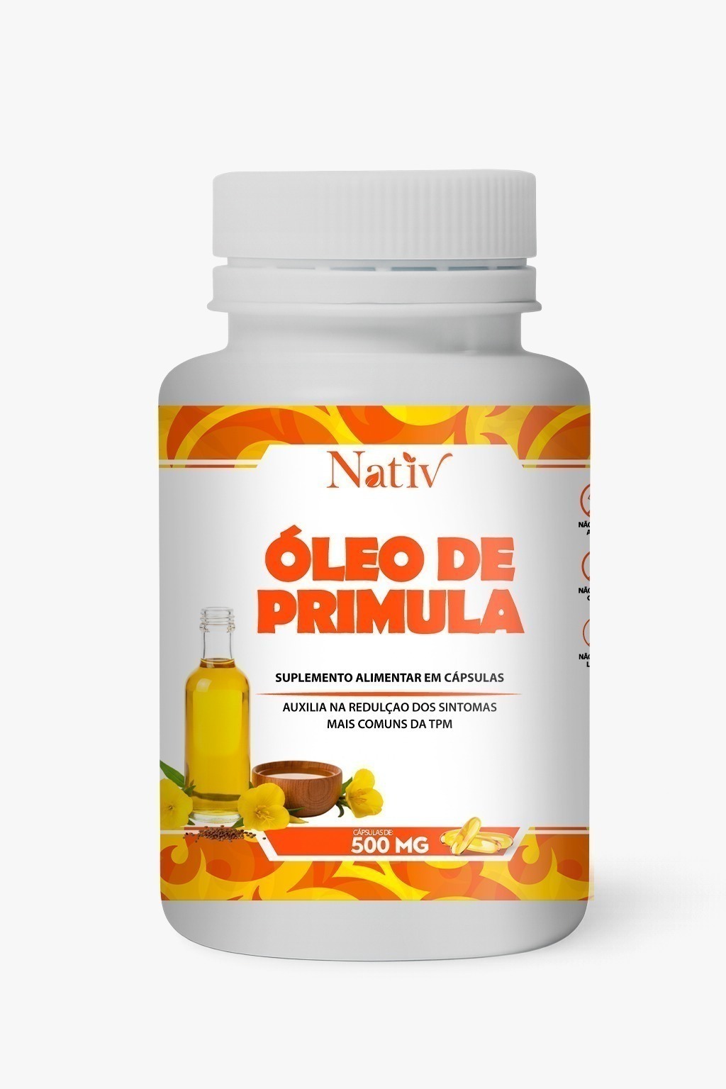Óleo de Prímula -Nativ - 500mg - 120 Cápsulas