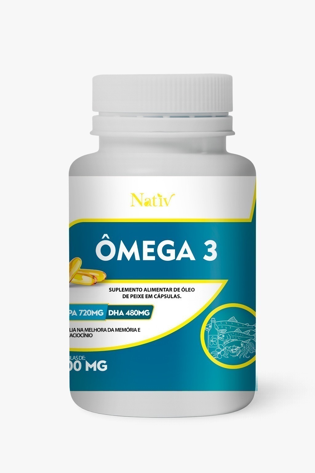 Ômega 3 Super DHA - Nativ - 1000mg - 60 Cápsulas