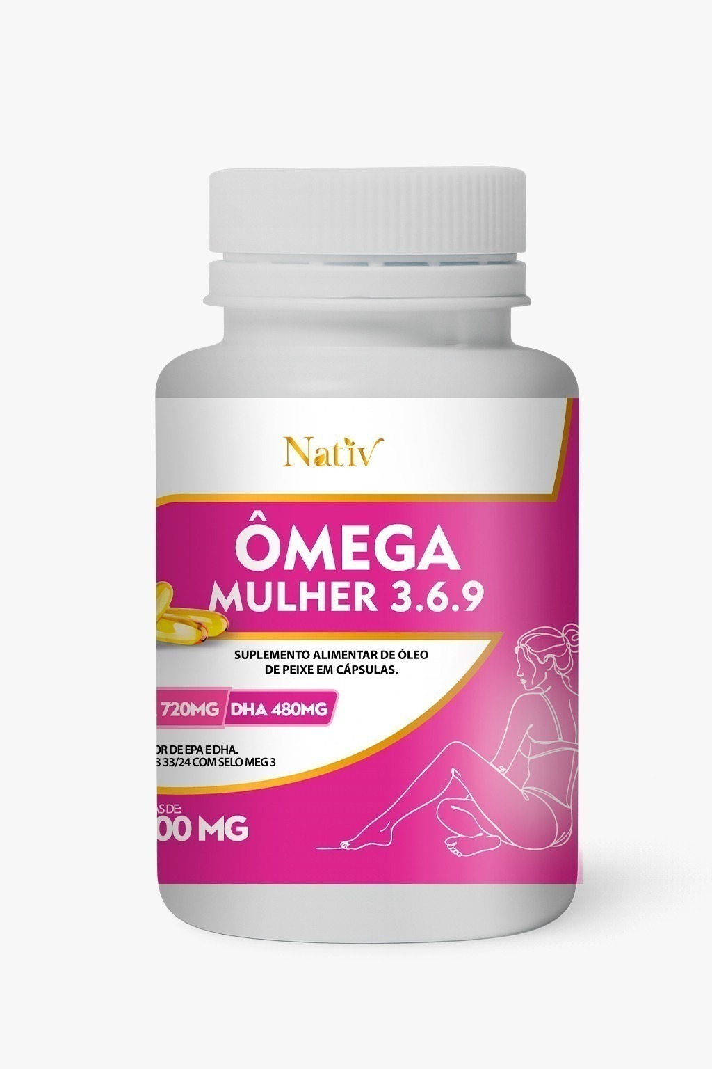 Ômega Mulher 3.6.9 Suplemento - 120 Cápsulas