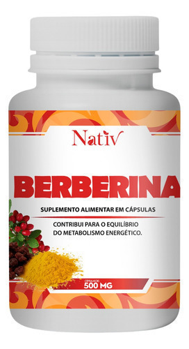 Berberina Premiun Nativ 500mg 60 Cap-redução De Colesterol