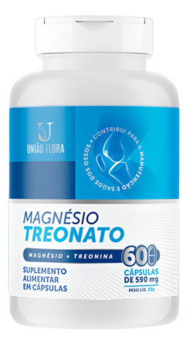Magnésio L Treonato 60 Cápsulas -união Flora