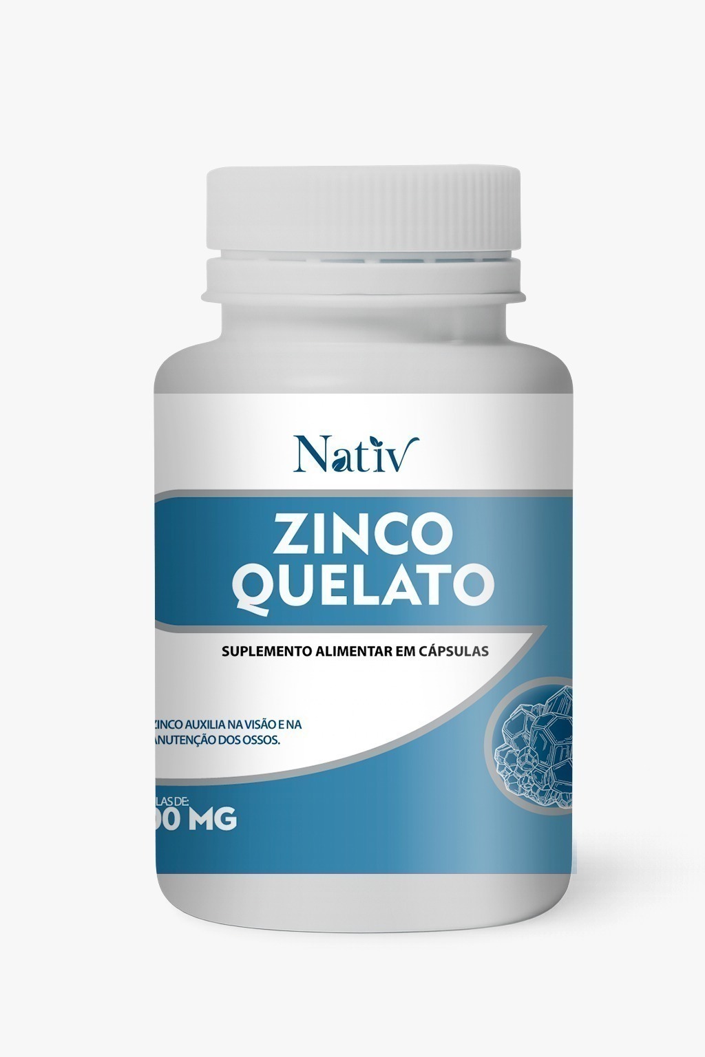 Suplemento Zinco Quelato em Cápsulas - 120 Cápsulas
