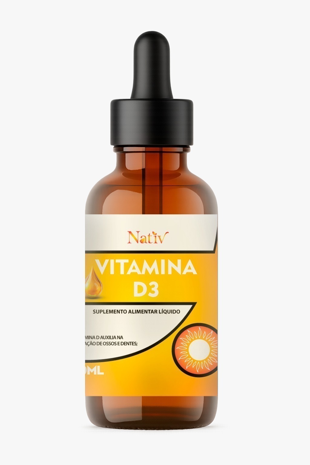 Vitamina D3 - Nativ - 30ml - Líquido - Gotas