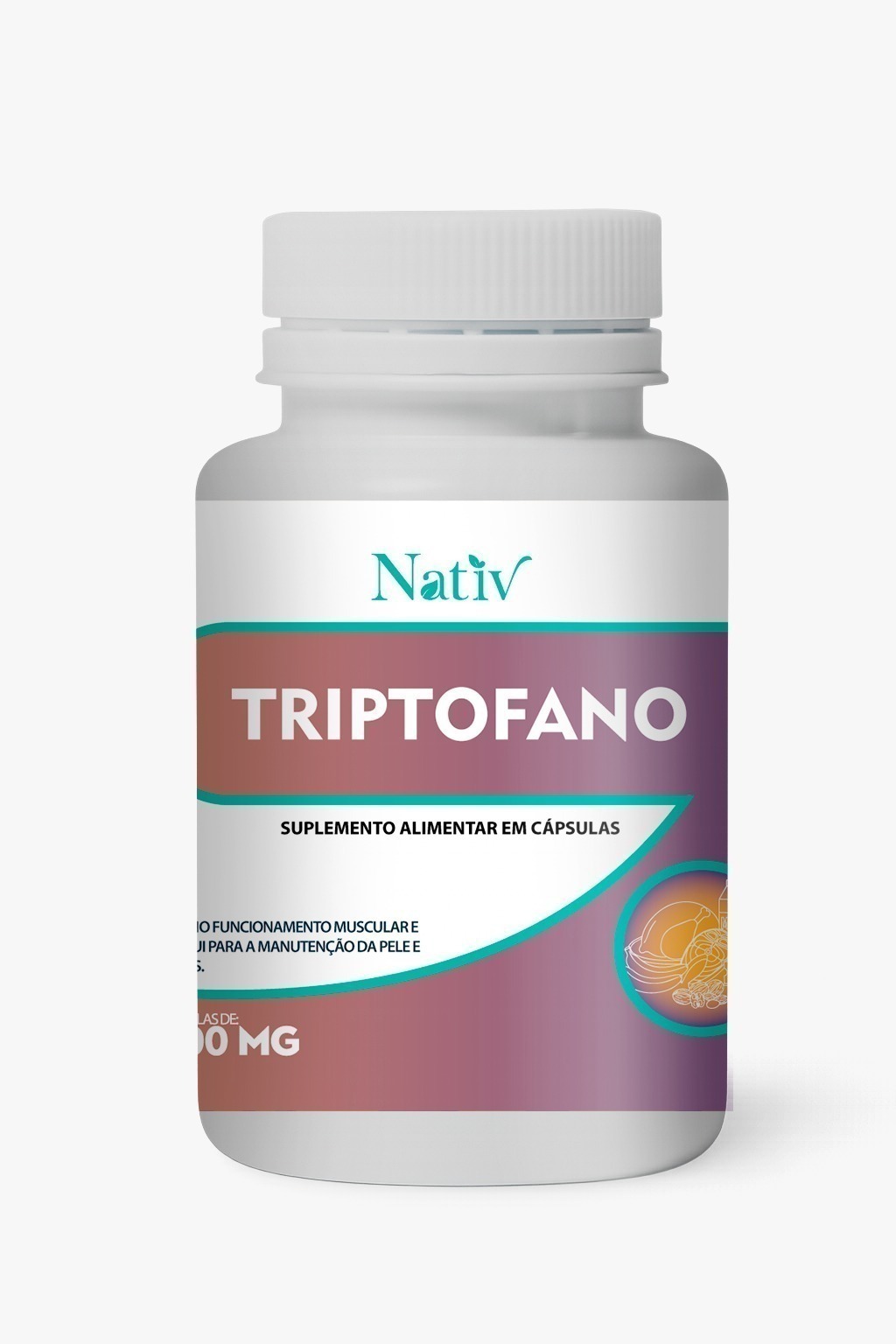 Triptófano - Nativ - 500mg- 120 Cápsulas