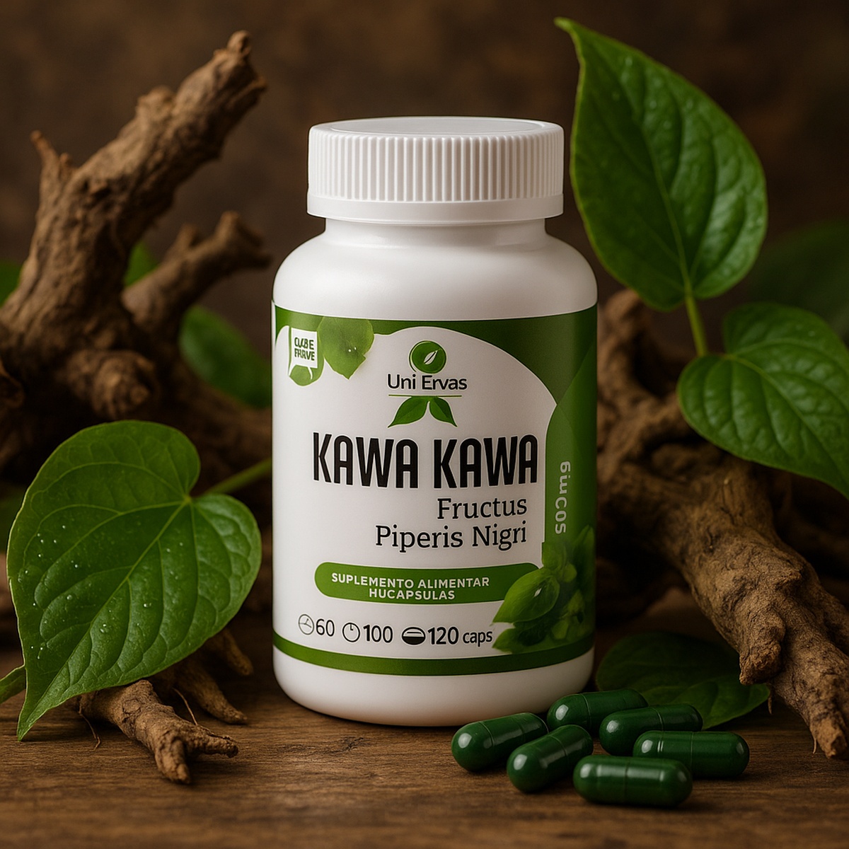 Kawa Kawa Suplemento 500mg -120 Cáp fortalecer seu organismo