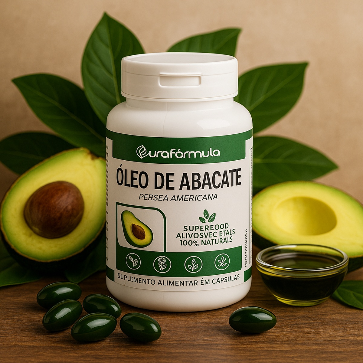 KIT 03 Óleo de Abacate - 500mg - 60 Cápsulas