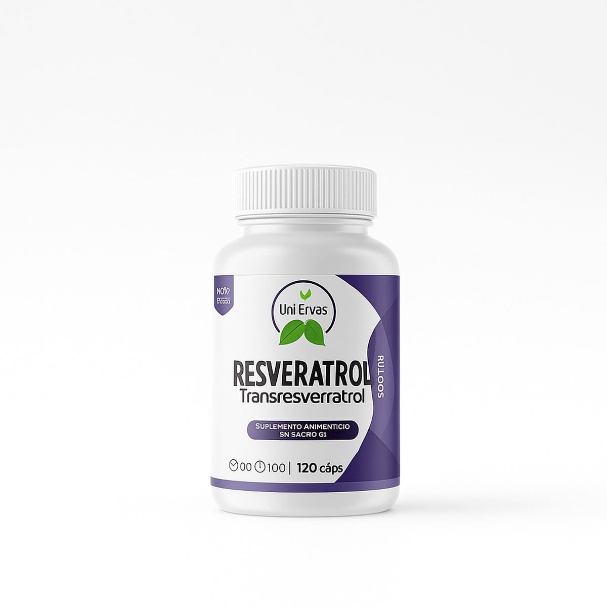 Resveratrol 500 mg – Uni Ervas | 60 cápsulas – Antioxidante & Saúde Cardiovascular