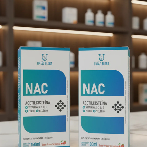 Kit 02 Nac - Acetilcisteína + Vitamina C,d,e + Zinco + Selên Sem Sabor