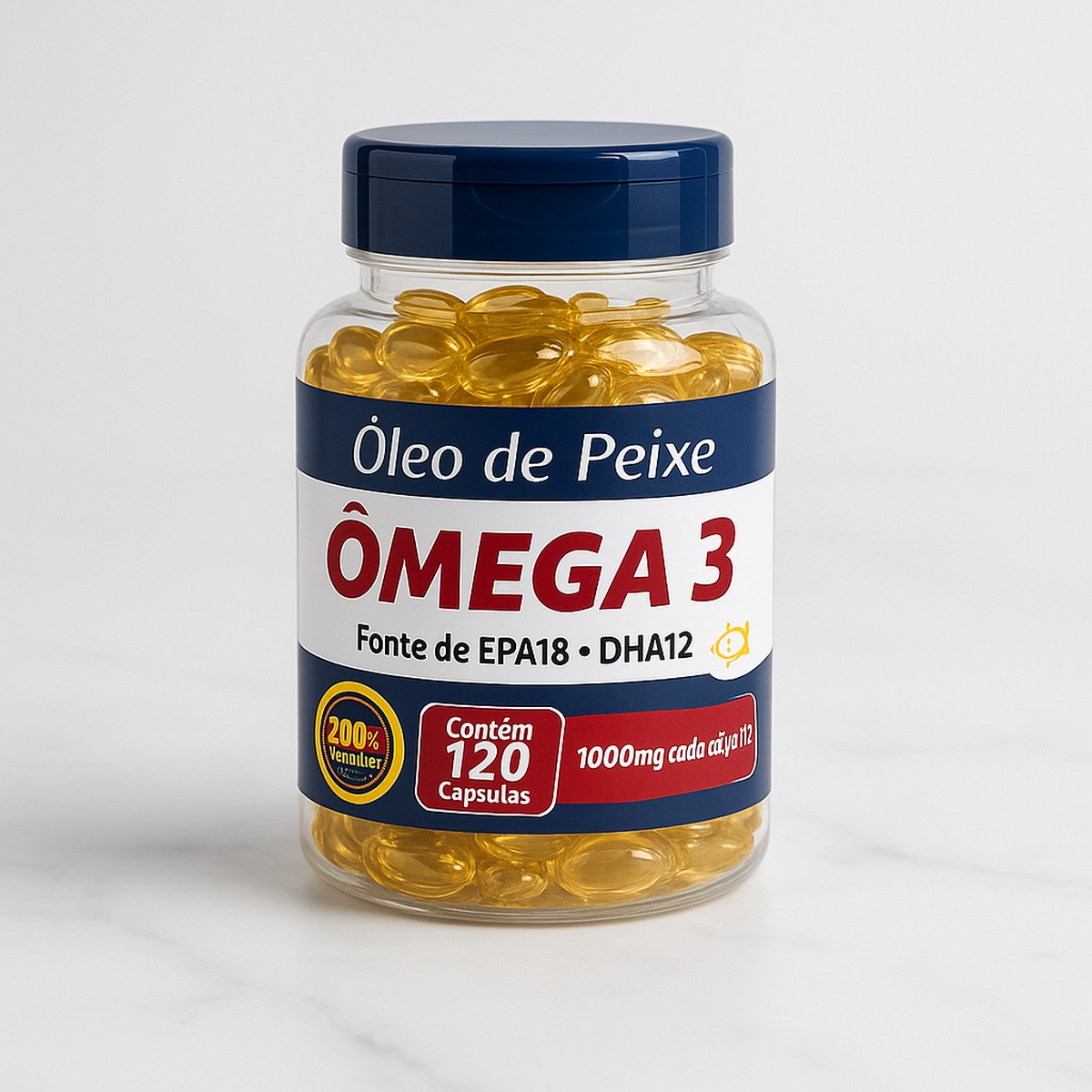 Ômega 3 - EPA 18 -DHA 12 - 120 Capsulas