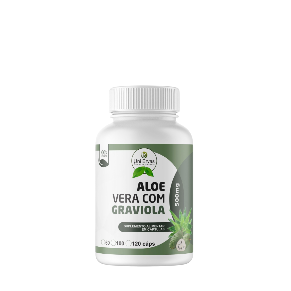 Aloe vera (Babosa) + Graviola - 60 Capsulas