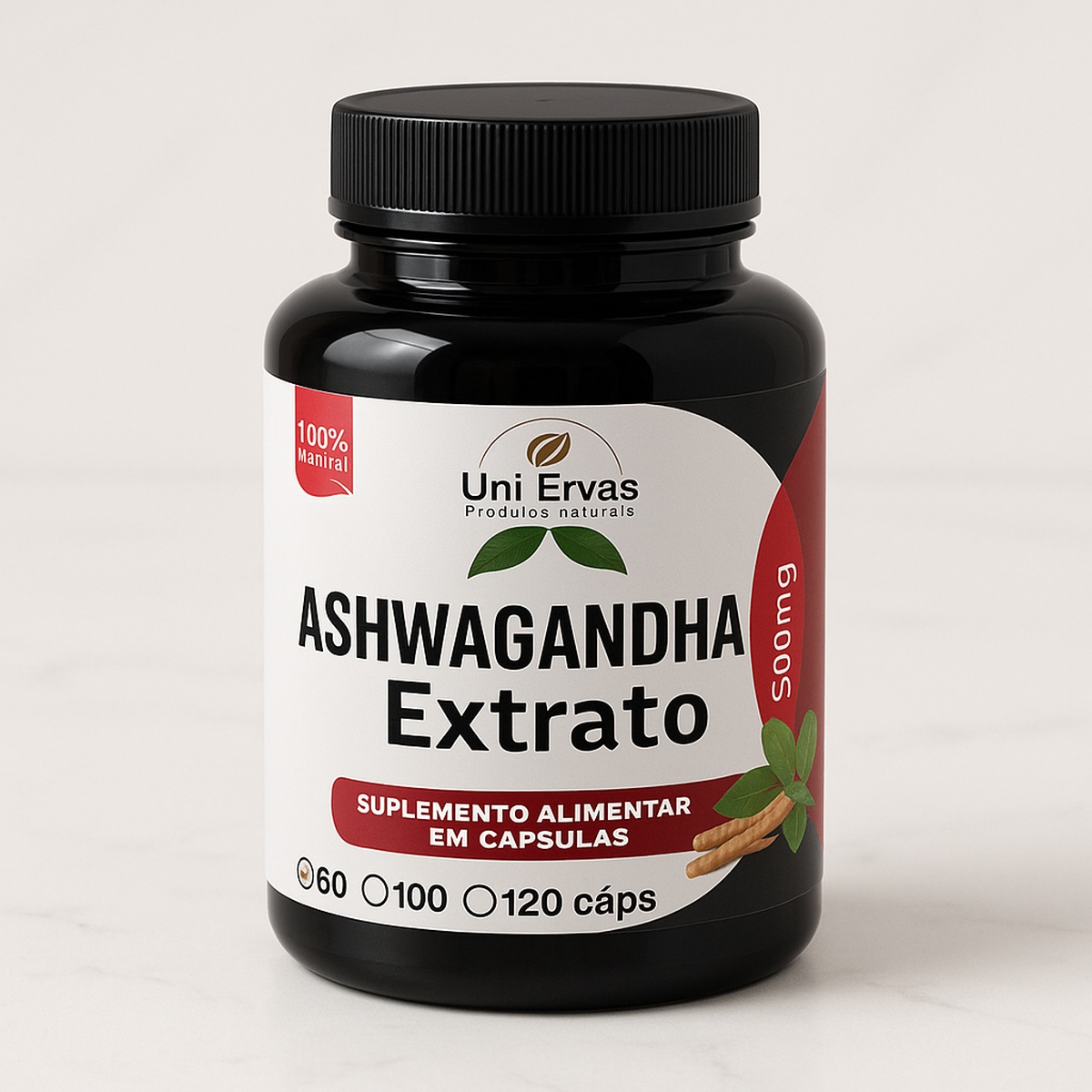Ashwagandha Extrato - 60 Capsulas
