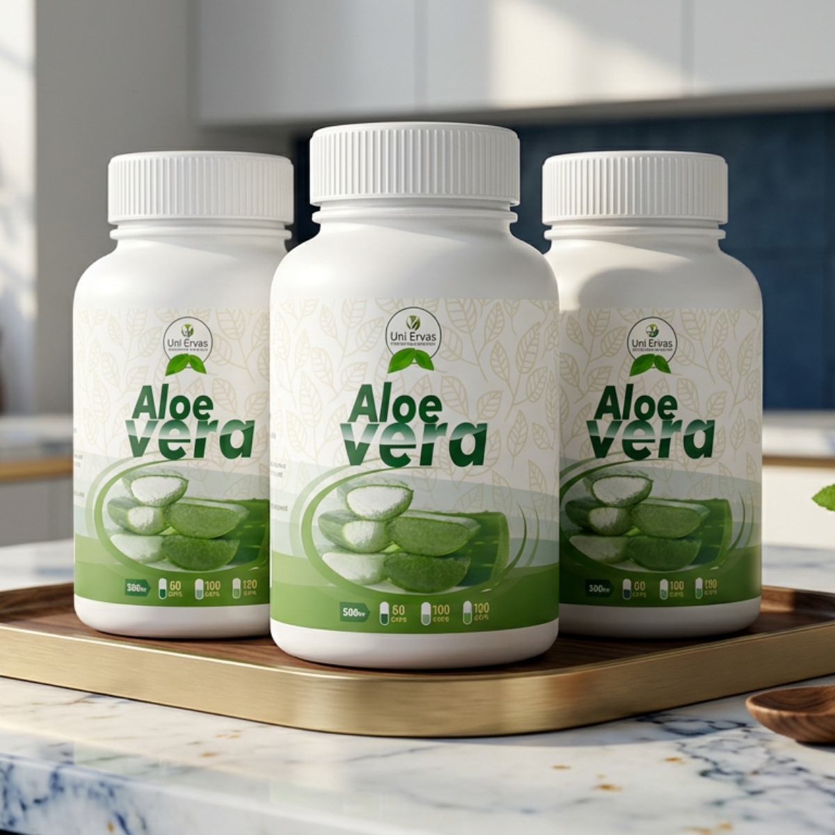 KIT 3 - Aloe Vera / Babosa 500mg 60 Cápsula - Energia E Vitalidade