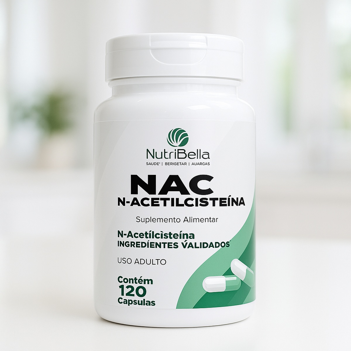 kit 3 - Kit 3x NAC 500mg 360 Cáp N-Acetilcisteína Antioxidante, Glutationa, Imunidade e Saúde Respiratória