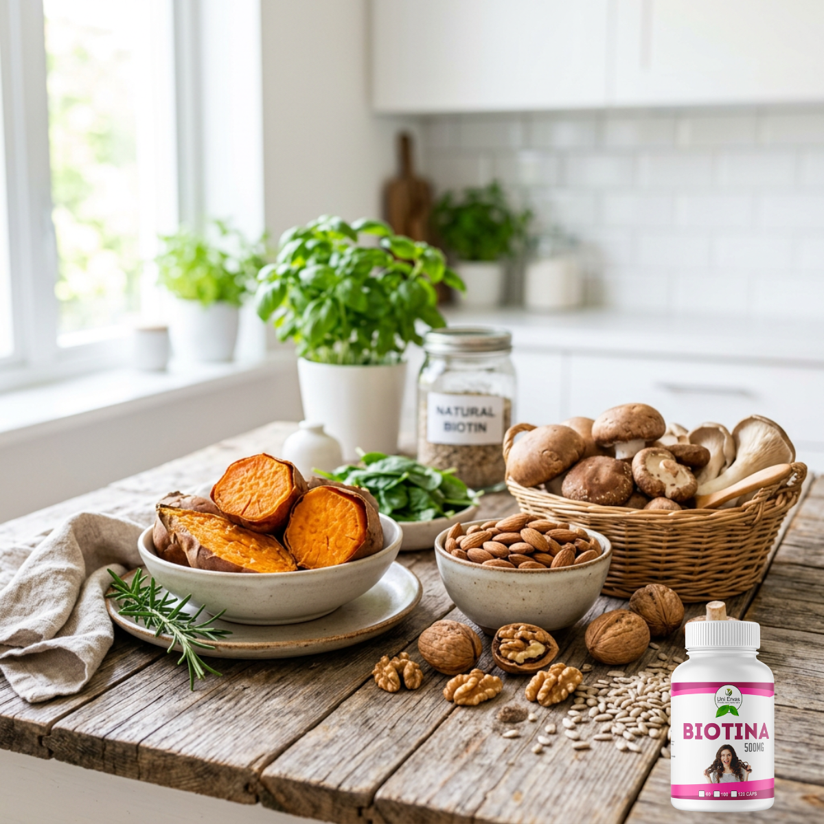 KIT 02 Biotina - VITAMINA B7 - 60 Capsulas